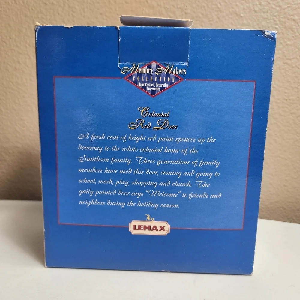 LEMAX VTG 1997 Christmas Village Memory Makers Colonial Red Door Boxed #77068